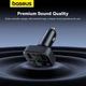 Адаптер автомобильный Baseus S-09 Lite (FM-трансмиттер, Bluetooth 5.3, USB, громкая связь, HD-микрофон, LCD-дисплей) - Черный - изображение 8