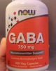 Габа NOW GABA 750 мг 200 капсул - зображення 4