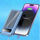 Power Bank на солнечной батарее Kamry 20000mAh, фонарик, USB, встроенные кабеля MicroUSB/Lightning/Type-C/USB Голубой - изображение 2