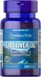 Масло печени трески Puritan's Pride Cod Liver Oil vitamins A&D 100 softgels - изображение 1