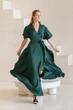 Вечернее изумрудное платье в пол FashionYouWant S изумрудный 43372332 - изображение 1