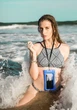 Водонепроницаемый чехол для телефона непромокаемый водозащитный для смартфона до 6.7" для купания герметичный KUULAA (KL-FSD-02) Blue - изображение 5