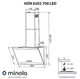 Витяжка Minola HDN 6202 WH/INOX 700 LED - изображение 6