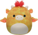 М'яка іграшка Squishmallows Little Plush Dieric Yellow Textured Dragon W/Red Hair 13см (0196566418028) - зображення 1