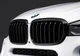 Решітки радіатора на BMW F15/F16 X5/X6 однореберні чорний глянець - зображення 3