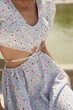 Платье короткое летнее Shape of Angel c коротким рукавом і завязками на талии XS голубое - изображение 7