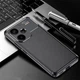 Протиударний чохол Карбон для Xiaomi Redmi Note 13 Pro+ 5g чорний гумовий бампер - зображення 2