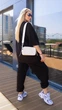 Fashions • Жіночий прогулянковий костюм Sheryl Fashions 54-56 чорний (1335/1336) - зображення 4