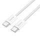 USB кабель Type-C на Type-C HOCO Source 60W charging data cable (2m, PD2.0, 60W, 20V 3A). White - зображення 2