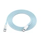 USB кабель Type-C на Type-C HOCO Source 60W charging data cable (2m, PD2.0, 60W, 20V 3A). Blue - зображення 3