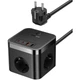 Мережевий зарядний пристрій 4 виходи на 30 W Baseus PowerCombo Cube Power Strip (2xType-C + 2xUSB + 3AC). Black - зображення 4