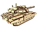 3D PAZLY пазли дерев'яний конструктор Танк Т-64 БВ 208 дет (UPZ-013T) - зображення 3