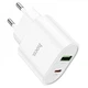 Мережевий зарядний пристрій Hoco C95A 20 Вт PD QC3.0 USB-C/USB-A/Lightning з кабелем USB-C – Lightning 1 м білий - зображення 6