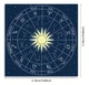 Скатертина для розкладів / ворожінь на картах Таро YELLOW SUN квадратна скатертина для магічних ритуалів і рун, 50х50 см, синій (86066121) - зображення 3