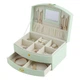 Шкатулка Casegrace SP-01245 Tiffany 20*15*10 для украшений и ювелирных изделий двухуровневая с зеркалом - изображение 1