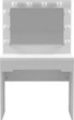 Стол визажиста для макияжа БРВ с зеркалом и подсветкой Белый/белый глянец - изображение 1