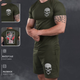 Комплект Skull футболка + шорти олива розмір XL - зображення 3