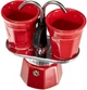 Набор Bialetti Mini Expres гейзерная кофеварка на 2 чашки+2 чашки red 80 мл (0007303/NP) - изображение 2