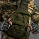 Нагрудная Сумка Silver Knight Ferocious с системой Molle / Вместительный однолямный Рюкзак Cordura олива - изображение 5