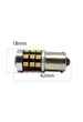 Светодиодная лампа с цоколем 1156 BAU15s PY21W 33SMD 2835 10-30V с драйвером, со смещенным креплением Желтая (11613) - изображение 2