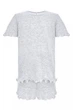 Пижама детская для девочек шорты и футболка German Volf Серый меланж 152 см рост Перфорация сердце 24125 - изображение 4