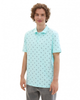 Поло Tom Tailor Men's Polo Shirt with Palm Pattern XL Синій 1042114ХХ35504 - зображення 1