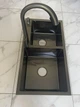 Мийка Kroner KRP Schwarze 7843ZHM PVD 30/10 мм дві чаші + змішувач для кухні Luminex висувний латунь (7843..) - зображення 2