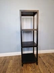 Стелаж (этажерка) 1150х360х360 мм WoodDecor из натурального дерева 4 полочки Черный - изображение 1
