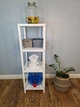 Стелаж (этажерка) 1150х360х360 мм WoodDecor из натурального дерева 4 полочки Белый - изображение 3