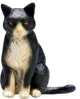 Figurka Mojo Farm Life Cat Sitting Black and White 4 cm (5031923873711) - obraz 1