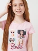 Детская футболка для девочки Disney Barbie EX1133 122-128 см Розовая (3609086971272) - изображение 4