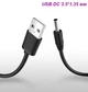 Кабель USB 3.5 x 1.35 mm DC 5V Black - зображення 3