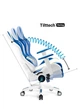 Комп'ютерне крісло для геймера Diablo Chairs X-One 2.0 White/Blue - зображення 6