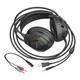 Наушники игровые проводные BOROFONE BO105 Thunder gaming headphones 2m/USB-A + штекер 3,5 мм Black - изображение 4