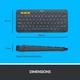 Бездротова клавіатура Logitech K380 Multi-Device Bluetooth Graphite - зображення 4