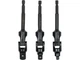 Набор шарнирных переходников HEX-квадрат, 1/4"-3/8"-1/2", 125 мм, CrV 50BV3, 3 шт. YATO (YT-04641) - изображение 1
