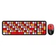 Бездротова Клавіатура та Миша TWolf TF350 2.4G ретро стиль 1600 DPI USB red - зображення 1
