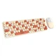Бездротова Клавіатура та Миша TWolf TF350 2.4G ретро стиль 1600 DPI USB brown - зображення 2
