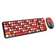 Бездротова Клавіатура та Миша TWolf TF350 2.4G ретро стиль 1600 DPI USB red - зображення 2