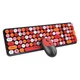 Бездротова Клавіатура та Миша TWolf TF350 2.4G ретро стиль 1600 DPI USB red - зображення 3