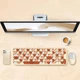 Бездротова Клавіатура та Миша TWolf TF350 2.4G ретро стиль 1600 DPI USB brown - зображення 4