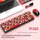 Бездротова Клавіатура та Миша TWolf TF350 2.4G ретро стиль 1600 DPI USB red - зображення 7