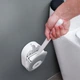 Йоржик з вузькою силіконовою щіткою клеючий настінний BP-34 WHITE/GRAY - зображення 3