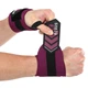 Бинты кистевые для жима и тяги Ezous Strong Wrist Wraps C-07 2шт в комплекте Black-Purple - изображение 1