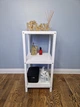 Стелаж (этажерка) 800х360х360 мм WoodDecor из натурального дерева 3 полочки Белый - изображение 1