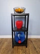 Стелаж (этажерка) 800х360х360 мм WoodDecor из натурального дерева 3 полочки Черный - изображение 4