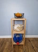 Стелаж (этажерка) 800х360х360 мм WoodDecor из натурального дерева 3 полочки покрытый лаком - изображение 2