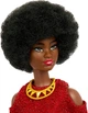 Лялька Барбі Модниця Темношкіра в червоній в'язаній сукні Barbie Fashionistas 65th Anniversary Natural Black Hair, Red Dress 221 (HRH18) - зображення 3