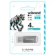 USB флеш накопитель пластиковый брелок Flash Wibrand WI2.0/CU4P1S USB 2.0 Cougar 4Gb Silver - изображение 2