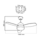 Люстра світлодіодна з вентилятором LUMINARIA FAN WOOD 48W+55W R-APP-1060x390 WHITE 220V IP20 з пультом ДУ - зображення 2